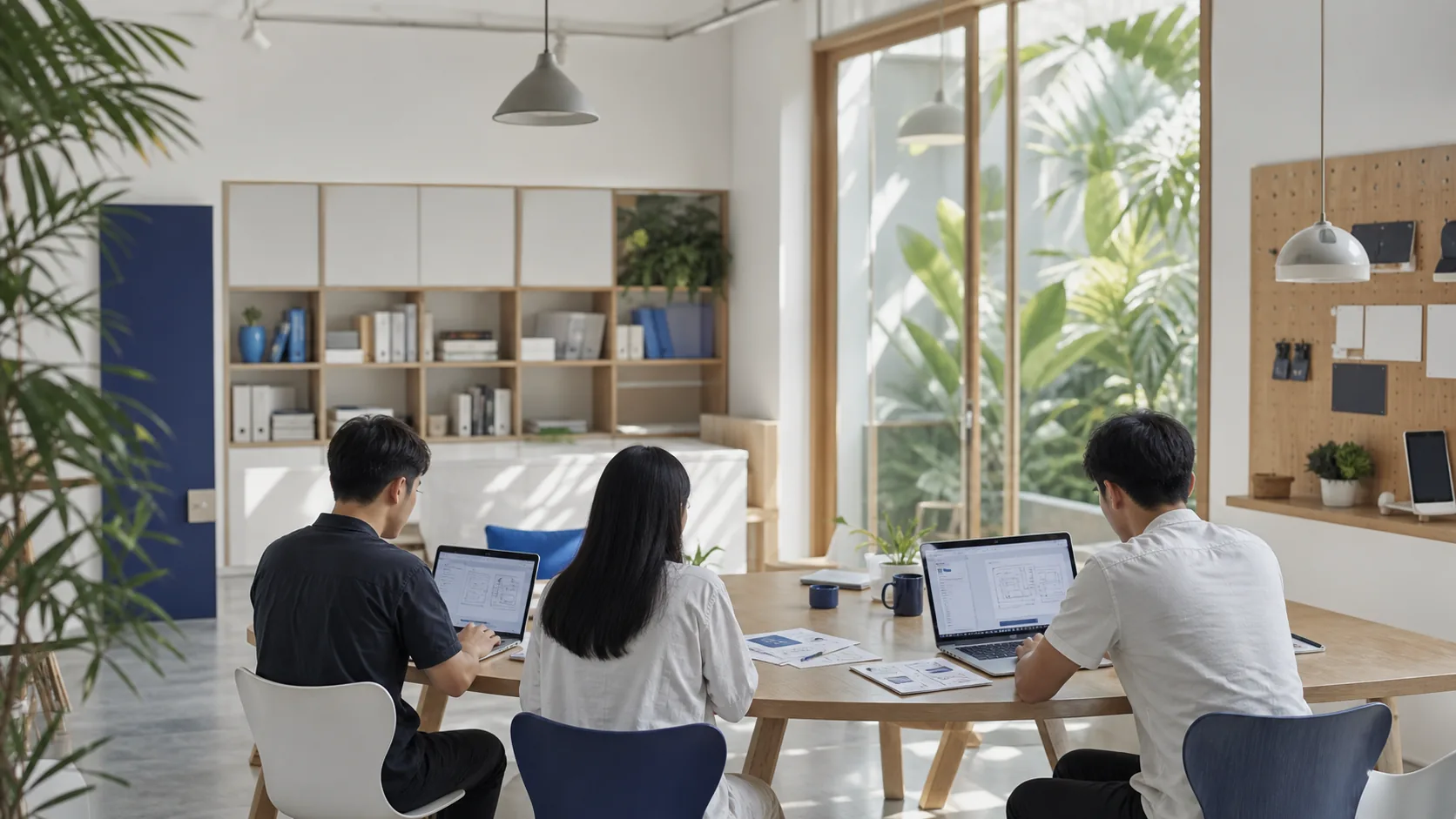 Đội ngũ công nghệ Gotek làm việc nhìn từ phía sau