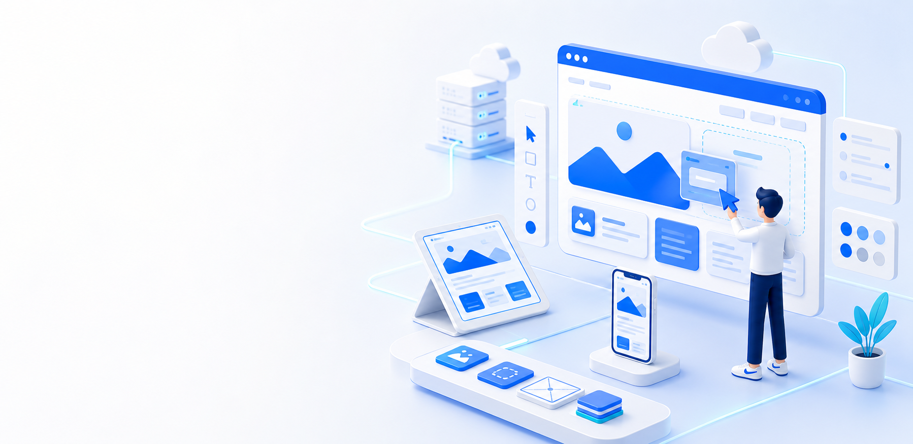 Không gian mô phỏng quy trình thiết kế website responsive tại Gotek